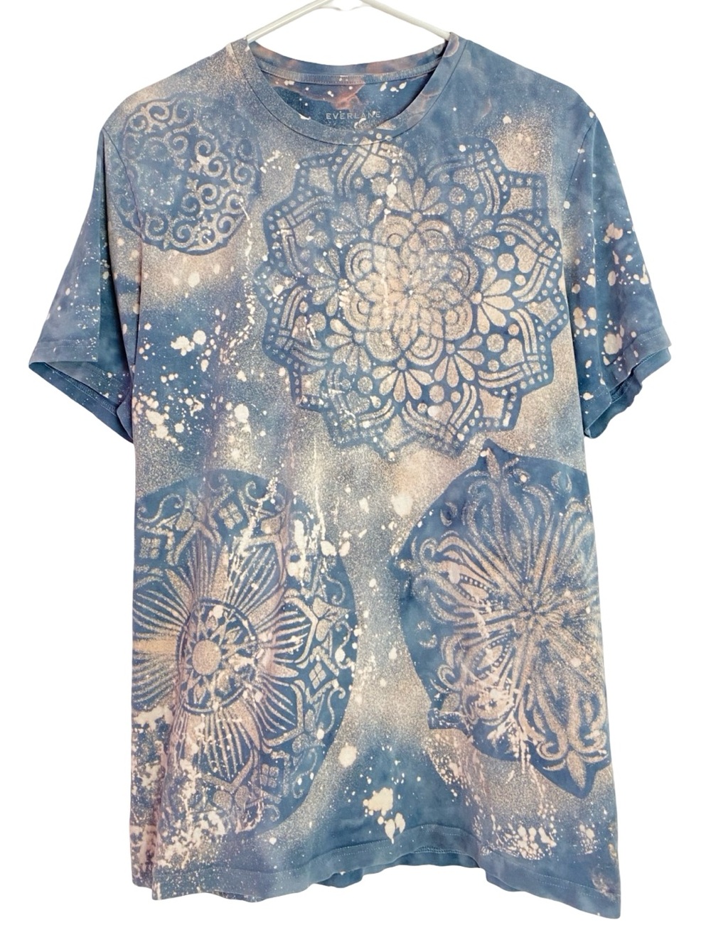 Everlane Stencil Bleached Tee Tshirt Mens Unisex Size Large Upcycled OOAK